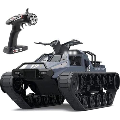 Assembled Remote Control Crawler Tank High Speed 4WD Off-Road RC Car 2.4 Ghz 1/12 Drift Tank RC Vehicle for Kids Adults
