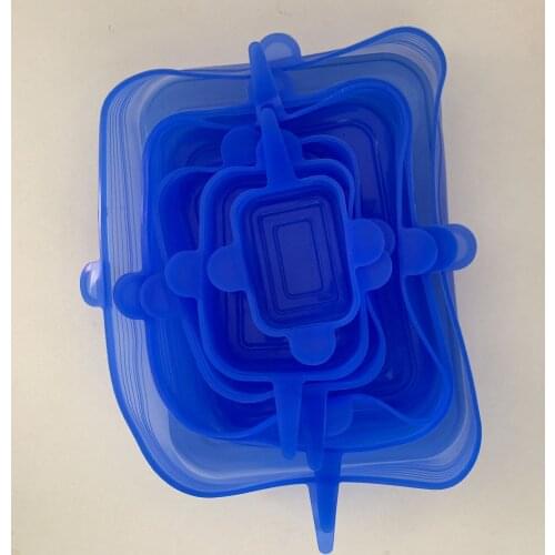 Collapsible Reusable Silicone Stretch Lids Kichen Accessories Food Covers Strechable Collapsible Food Fresh Cover 6 Piece Set