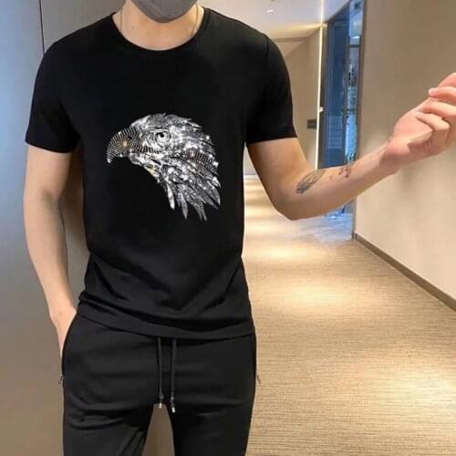 Tracksuit Mens Summer Trousers And T-Shirt Fashion Loose And Breathable Tees Outdoor Fitness Rhine Male Short-Sleeved Sweatshit