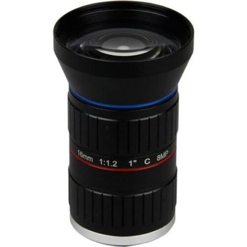 Starlight 8MP 4K 1" 16mm F1.2 Manual ITS Road Traffic Surveillance CCTV Lens