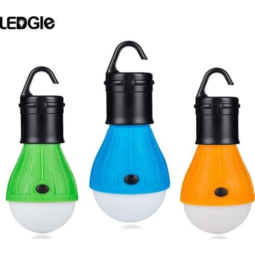 LEDGLE 2Pcs Portable lantern LED Bulb Tent Light Emergency Lamp Waterproof Hanging Hook Flashlight For Camping Clearance Sale