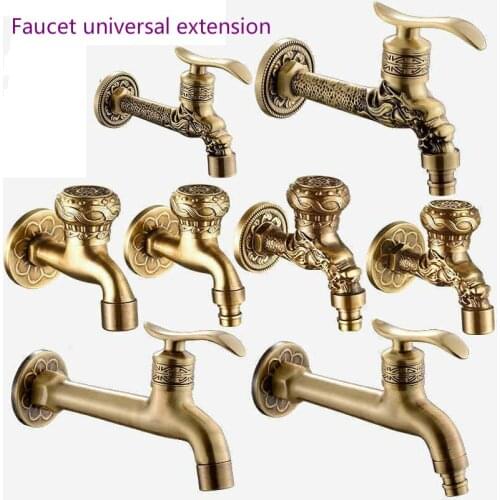 Faucet Extender Quick Connector Brass Universal Faucet Adapter Extension Faucet Garden Faucet Bathroom Washing Machine Faucet