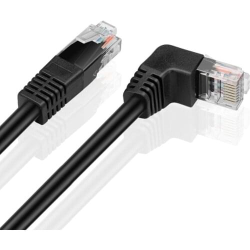 RJ45 Extension Cable 90 Degree Right Angle Elbow Network Cable, Super Five Network Cable, High-speed Transmission