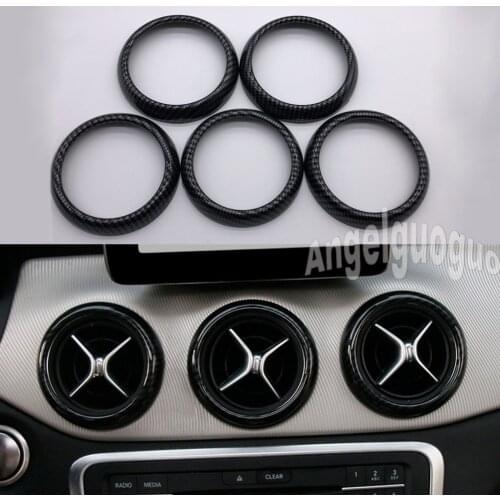 Angelguoguo Air outlet sticker/Instrument panel Air outlet decoration outside ring for Mercedes Benz GLA class/CLA Class