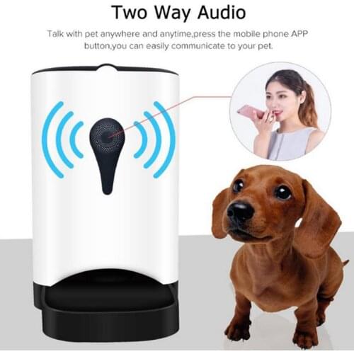 4.5L Wifi Remote Control Smart Automatic Pet Feeder Dogs Cat Food Rechargable With Video Monitor Pet Feeder