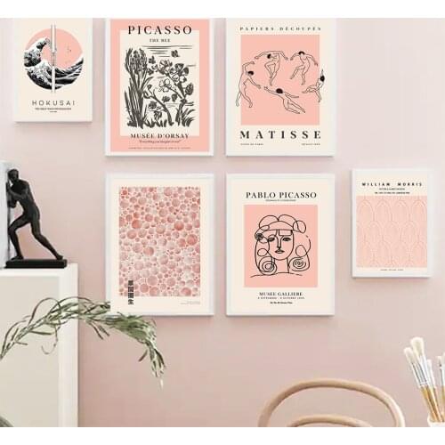 Yayoi Kusama Picasso Matisse Girl Flower Wall Art Canvas Painting Nordic Posters And Prints Wall Pictures For Living Room Decor