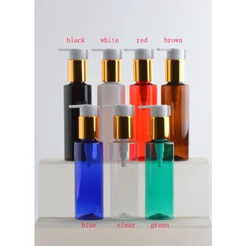 120ml High Quality Lotion Pump Bottles Black White Cosmetic Container Liquid Soap Dispenser Refillable Shampoo Shower Gel Bottle