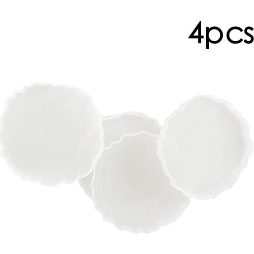 4PCS Resin Coaster Molds, Coaster Epoxy Molds,Silicone Resin Molds For Making Slices,Coasters, Home Decoration