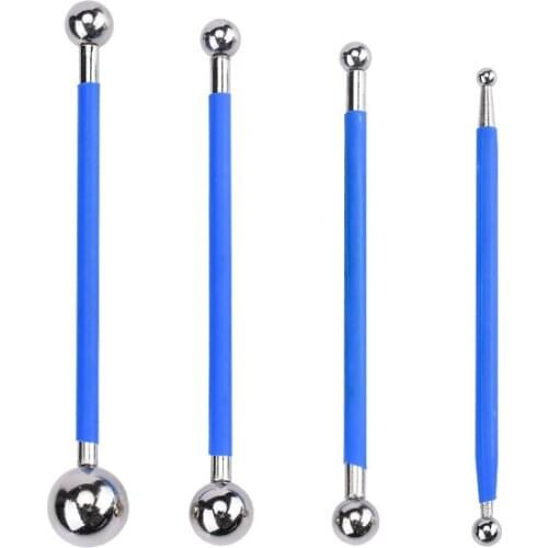4pcs/set Professional Slime Playdough Tool stainless steel molding ball Sculpture Tools Toys For Clay Carving tile grout tools