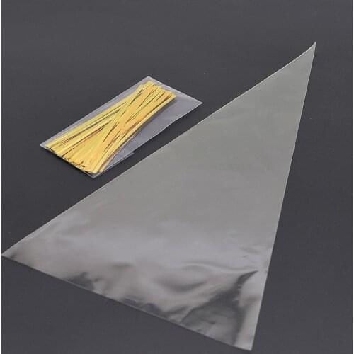 50pcs Clear Cellophane Packing Bag Candy Bags Gift Bags Party Environmentally Chocolate Sweet Popcorn packaging Plastic Bag