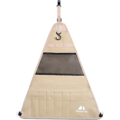 600D Hanging Outdoor Picnic Storage Bag Waterproof Tableware Oxford Cloth Triangles Bag Tool Storage Camping Equipment