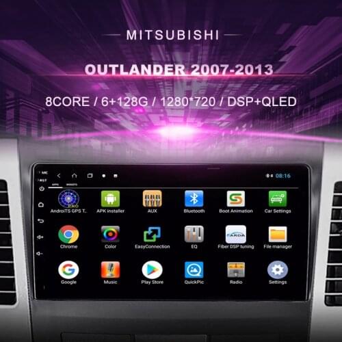 Car DVD For Mitsubishi Outlander (2007-2013) Car Radio Multimedia Video Player Navigation GPS Android 10.0 Double Din