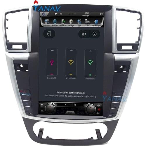 12.1 inch Tesla Vertical screen Android system Car DVD Multimedia Audio Player For-BENZ GL Class 2012-2015 Car GPS Navigation