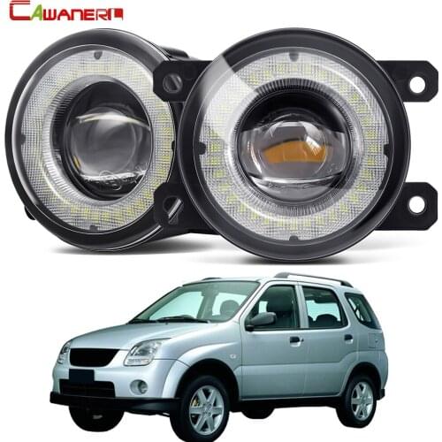 2 Pieces Car LED Fog Light Assembly Angel Eye DRL Daytime Running Light 30W 12V For Subaru Justy III (G3X) Hatchback 2003-2008