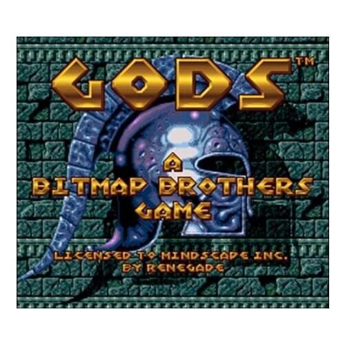 Gods NTSC Version 16 Bit 46 Pin Big Gray Game Card For USA Game Players