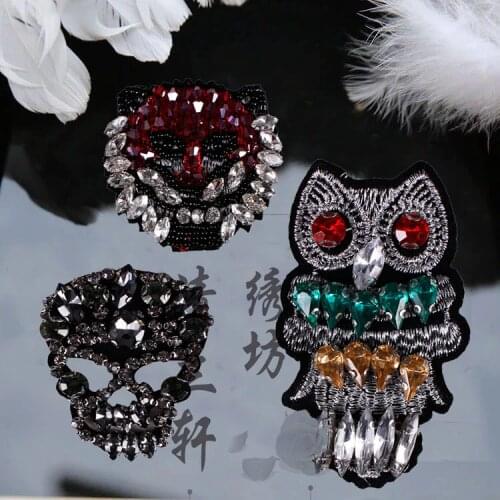 Nail bead skull patch ghost shape decoration patch paste punk wind shoes bag socks clothing accessories