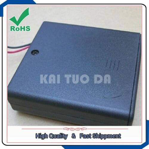 4 AA battery case 4AA with cover tape switch 4 series 4 series 1.5V 6V power supply battery box