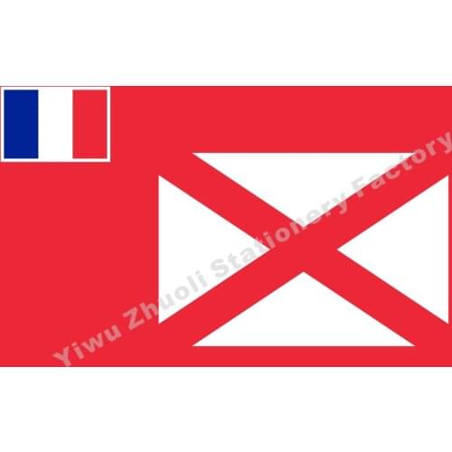 France Wallis and Futuna 1887 Flag 150X90cm (3x5FT) 120g 100D Polyester Double Stitched High Quality Banner Free Shipping