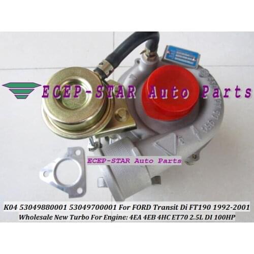 K04 53049880001 53049700001 53049700006 Turbo For Ford Transit FT190 1992-01 For LDV Limited Convoy 4EA 4EB 4HC ET70 2.5L 100HP