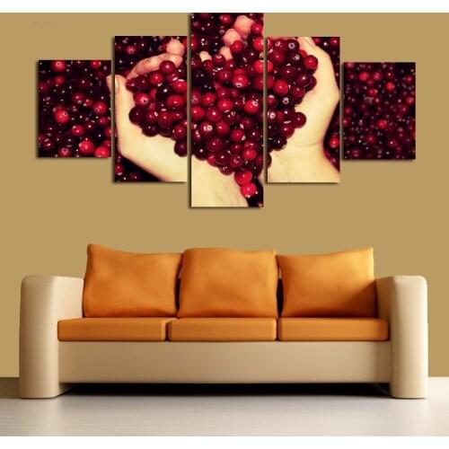A Handful Of Cranberries Unframed Canvas Art Painting Modern Wall Pictures for Living Room Prints Calligraphy Paintings
