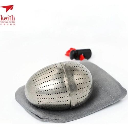 Keith Pure Titanium Creative Egg Make Tea Shape Tea Strainer Tea Make Coffee Scented Filter Hold Fitting Built In Teacup Mi3920