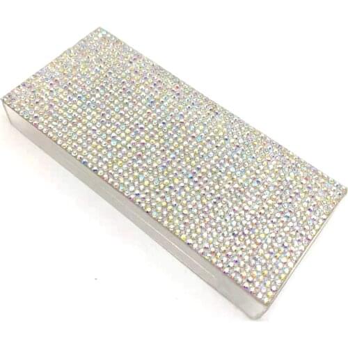 5D false eyelashes box plastic rectangular A/B color diamond eyelashes packaging empty box 3d mink eyelashes box with tray