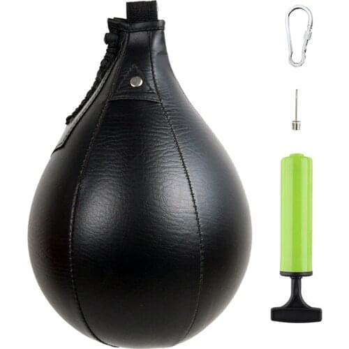 Leather Boxing Punching Bag Speedball Ceiling Ball Sport Speed Bag Punch Exercise Fitness Training Ball