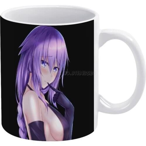 Purple Heart White Mug 11 Oz Funny Ceramic Coffee/Tea/Cocoa Mug Unique Gift Neptune Hyperdimension Neptunia Neptunia Anime Purpl