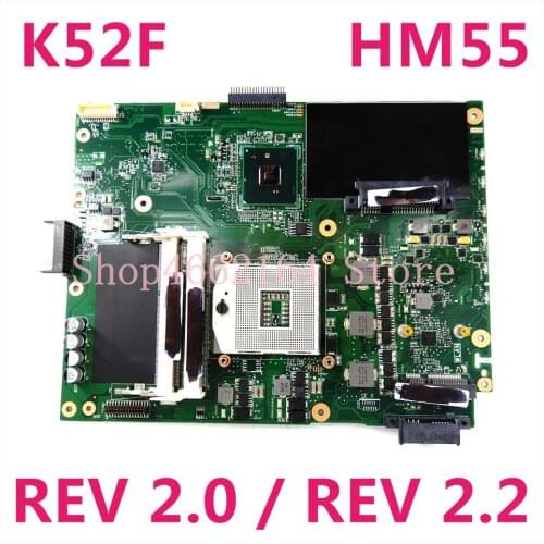 K52F REV2.0/REV2.2 mainboard For ASUS A52F X52F K52F Laptop motherboard MAINBOARD 60-NXNMB1000 100% Tested Working free shipping