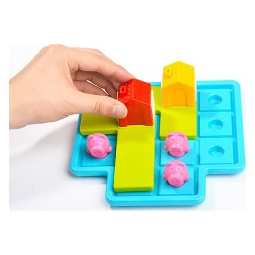 Cute Three Little Piggies Hide Seek Puzzle Game Toy for Children Brain Teaser Toy