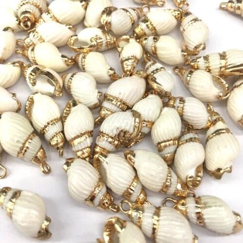 Natural Shell Fashion Conch Pendants Charms Necklace Pendant for Jewelry Making DIY Bracelet Necklaces Accessories Size 15x25mm