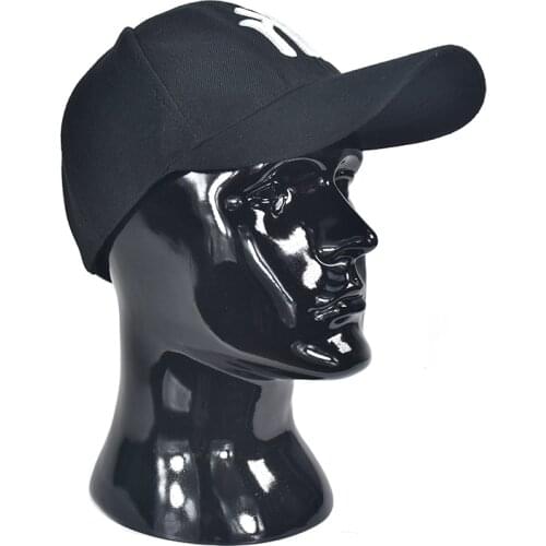 Black Men Wig Stand Training Head Mannequin Without Ear Male Dummy Head Wigs Earphone Caps Display