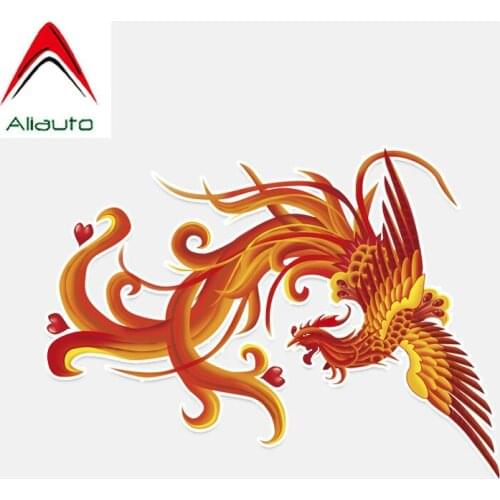 Aliauto Car Sticker Beautiful Flying Phoenix Decor Personalized Vinyl Decal for Passat B6 Lada Vesta Peugeot Audi,15cm*11cm