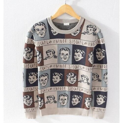 Autumn and winter new style long-sleeved sweater men trendy round neck sweaters for men fashion knitting sweater mens sweatshirt