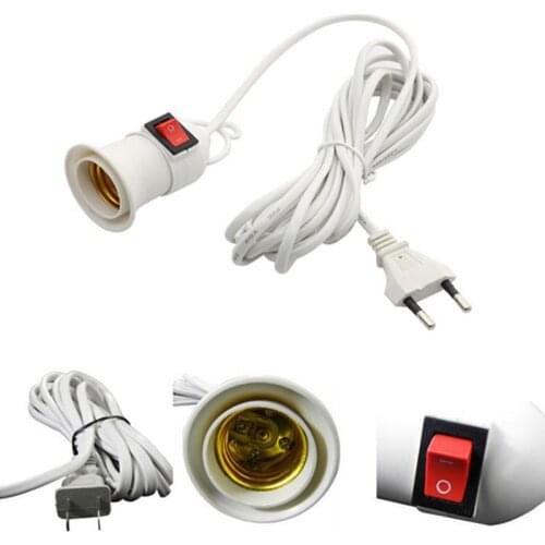 2021 New E27 Lamp Bases Cord To UL\VDE Plug Holder Adapter Converter ON/OFF For Bulb Lamp