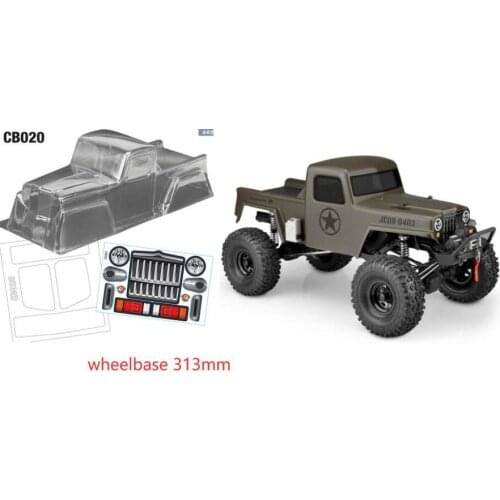 Bully II MOA Clear Body 313mm for RGT 86100 PRO 4X4 Rock crawler Truck RC 1/10 scale AXIAL SCX10 II AX90046 AX90047 TRX4