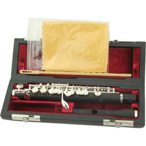 Silver Plated Key of C Piccolo Flute W/ Carrying Case Student Kids Gifts