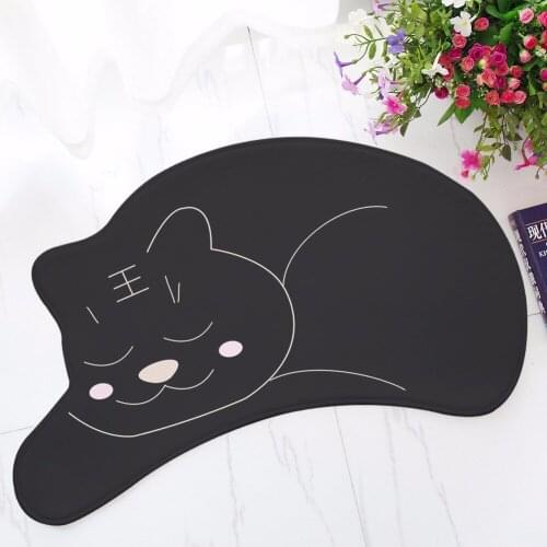 Drop ship Cat Shape Floor Mats Anti-slip Cartoon Doormat Kitchen Rugs Bathroom Carpet Tapete Bedside Rug Porch Door mat Foot Pad