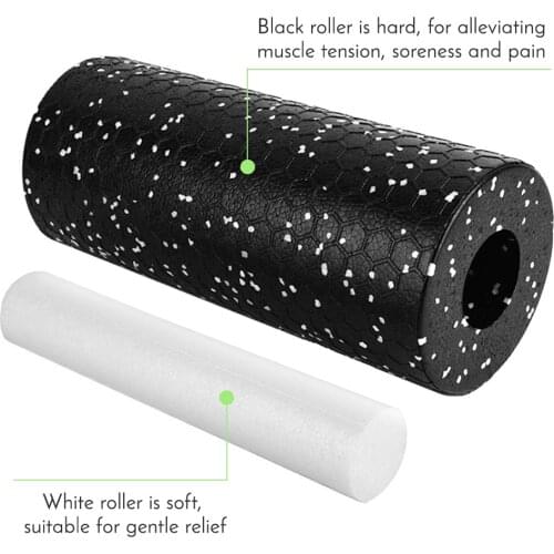 2pcs Gym Fitness Yoga Block Pilates Foam Roller Trigger Point Massage Roller Muscle Tissue for Fitness Gym Yoga Pilates Sports