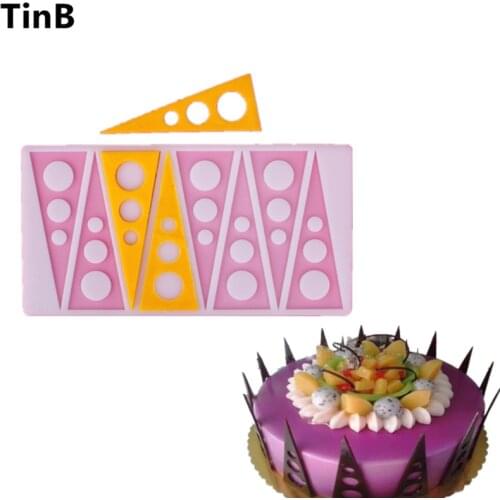 Hot Triangular circle Cake Mold Silicone Baking Tools Kitchen Accessories Decorations For Cakes Chocolates Mold Silicon Mould