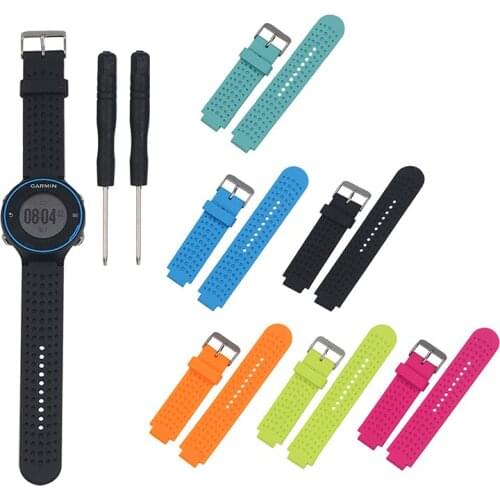 Replacement Silicone Belt Wrist Band Watch Strap with tool set for Garmin Forerunner 220 230 235 630 620 735 Approach S20 S5 S6