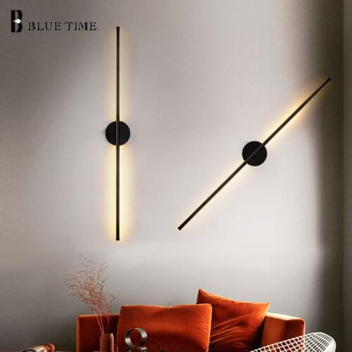 Led Modern Wall Lights Bedside Lights Mirror Front Lights For Living Room Bathroom Lamps Golden&Black frame Led Wall Lights