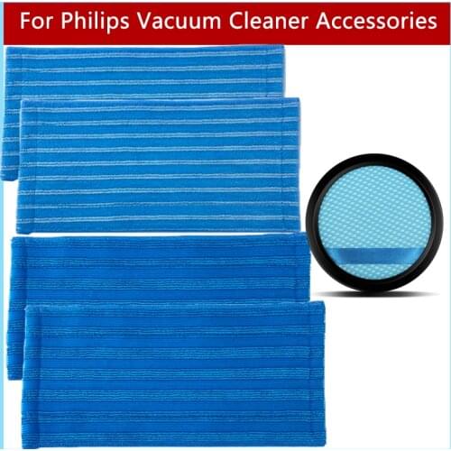 For Philips FC6400 FC6401 FC6402 FC6404 FC6405 FC6408 FC6409 FC6170 FC6171 Accessories Parts Rag Hepa Filter Kit Vacuum Cleaner