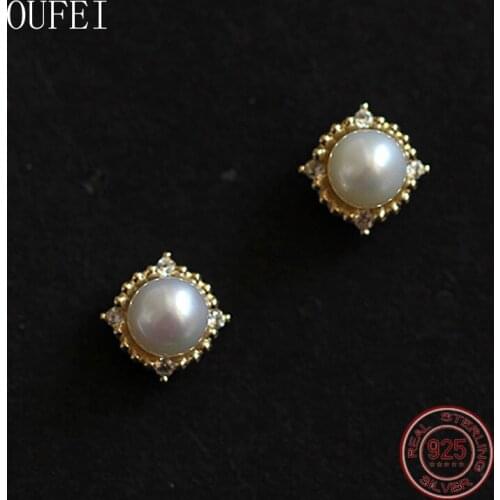 Pearl Earring 925 Sterling Silver Simple Advanced Earrings Luxury Accessories Little Pearl Stud Earrings 2021 Trend