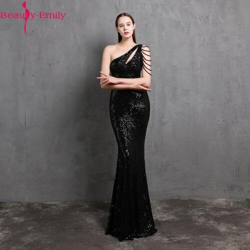 Sexy One Shoulder Sleeveless Mermaid Evening Dress Long Fashion Hollow Out Evening Gown with High Side Split 5 Colors Available