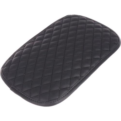 1pc Car Armrest Pad Cover Leather Center Console Box Cushion Mat Protector Black Waterproof Car Accessories Interior Universal