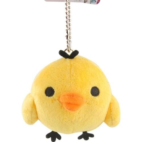 10PCS 6cm Little Yellow Chicken Backpack Decoration Stufeed Favorite Bag Plush Mini Pendant Keychain Doll Ring Toy