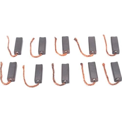10pcs/lot Durable Copper Carbon Brushes With Wire Leads Length 35mm Generator Mayitr Generic Electric Motor Brush 4.5*6.5*20mm
