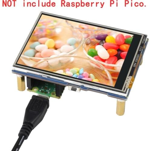 2.8 inch Resistive Touch LCD Display Screen Module Shield HAT for RPI Raspberry Pi Pico Board ，65K Colorful , SPI Interface