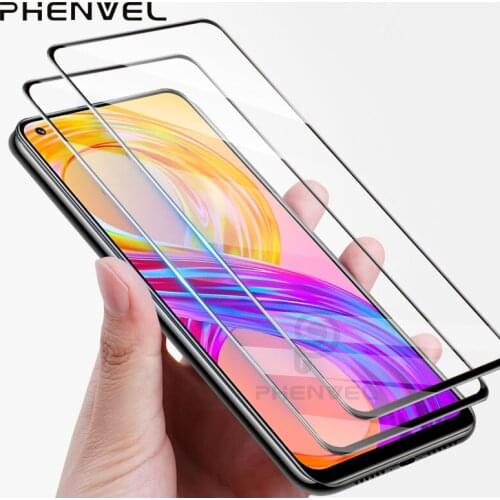 2pcs Protective Glass For Realme 8 Full Cover Screen Protector For Realme 6 7 8 Pro 7i 6i 6S Oleophobic Tempered Glass